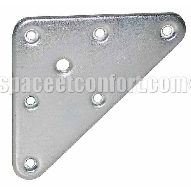 platine d'angle en métal pour fixation pied de lit