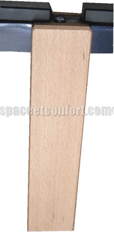 pieds bois carré pour cadre métal, pieds pour sommier métal