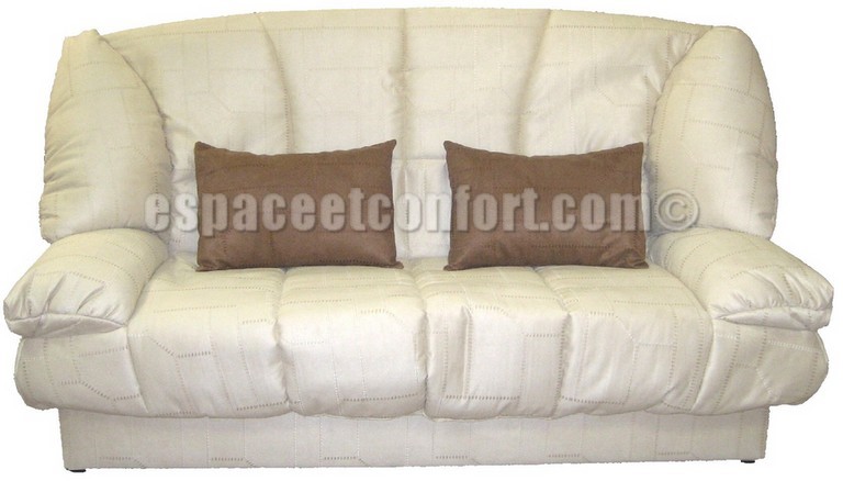 banquette clic-clac avec accoudoirs, banquette lit matelas épais