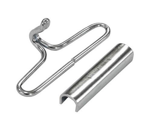 crochet métallique + clip de serrage pour fixation de sangle