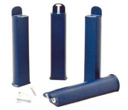 pieds de sommier cadre métal, pieds de lit bleu, pieds plastique bleu, pieds de sommier pvc bleu