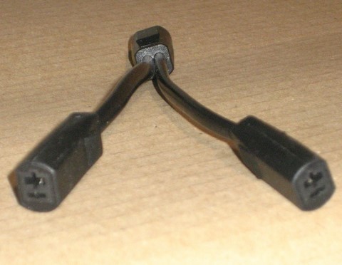 câble avec prise HP femelle et 1 prise male