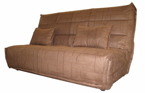 banquette clic-clac housse intégrale, banquette lit matelas 18 cm, banquette clic-clac avec housse en microfibre