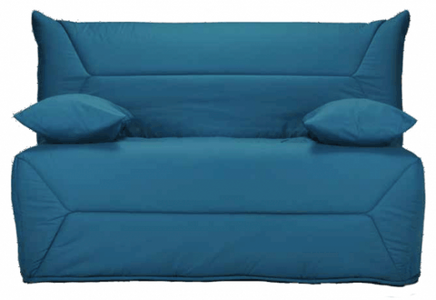 Housse de banquette BZ en 140 cm matelassé Tissu BLEU CANARD 405 housse de bz 140 tissu bleu, housse BZ couleur bleu, housse BZ A405