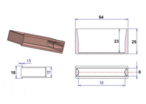 crosquis embout de lattes encastrable