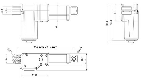 croquis moteur limoss MD125-75-L1, croquis de montage moteur limoss