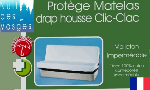 drap-housse clic-clac, protège matelas spécial clic-clac