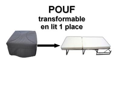 pouf lit, couchage d'appoint, pouf transformable
