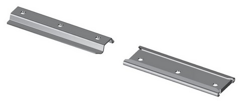 glissière métallique, glissière pour fixation de tête de lit, ferrure en métal