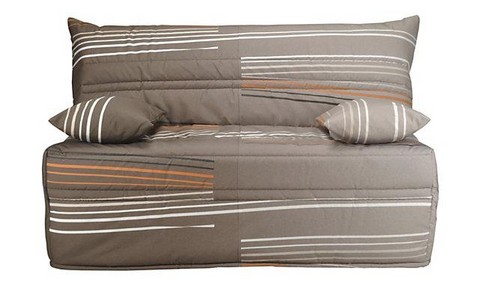 Pack de rhabillage pour banquette BZ en 140 cm Tissu MOKA LINE 341 housse banquette BZ 140 tissu A341