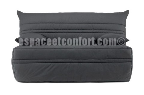 parure pour banquette BZ en 140 cm Tissu GRIS ARDOISE 960 housse pour banquette bz, housse de bz en tissu gris ardoise