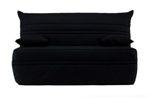 Pack de rhabillage pour banquette BZ en 140 cm Tissu NOIR housse BZ en 140 cm, housse BZ tissu 203 noir, housse de rechange BZ