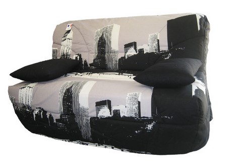 Pack de rhabillage pour banquette BZ en 140 cm Tissu BUILDING 214 housse de bz 140, housse BZ motif building, housse BZ A214