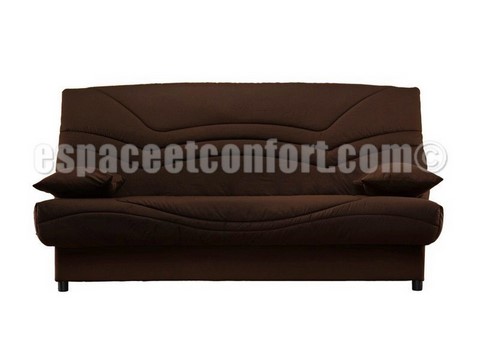 Pack de rhabillage pour Clic-Clac en 130x190 cm Tissu CHOCOLAT housse de clic-clac tissu uni, housse de clic-clac tissu chocolat, housse pour clic-clac, housse banquette clic-clac tissu marron uni, housse tissu A642 chocolat