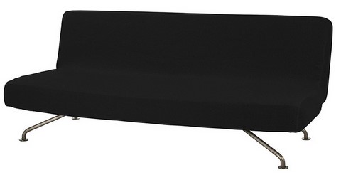 housse de clic-clac noir non matelassé