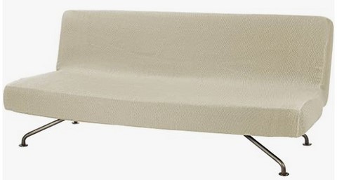 housse de clic-clac écru non matelassé