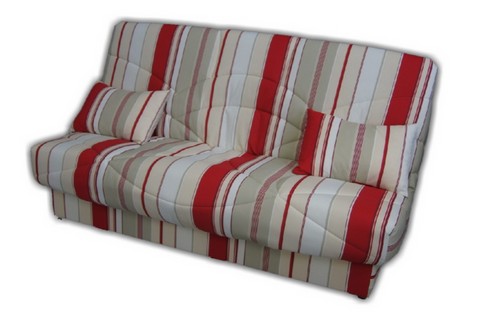 banquette clic-clac matelas epais, banquette lit avec gros matelas, banquette clic-clac