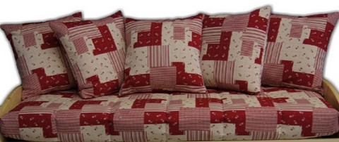 habillage de banquette, habillage de lit gigogne motif marin, housse pour lit gigogne motif mer,  housse lit gigogne tissu marrin, housse de banquette style bord de mer