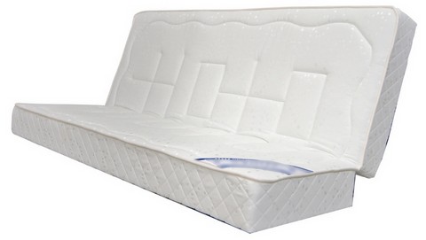 matelas clic-clac 18 cm, coutil matelassé galonné
