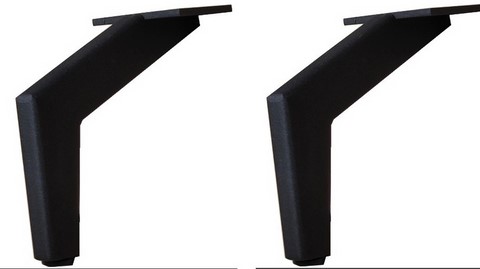Pieds de canapé en métal NOIR MAT 15 cm