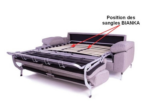 sangle de sommier, sangle pour rafermir le couchage