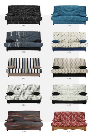 housse de clic-clac tissu, housse de clic-clac tissu ANTHRACITE, housse pour clic-clac, housse banquette clic-clac tissu motif geométrique, housse tissu A637