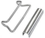 anneau métallique plat + clip de serrage pour fixation de sangle