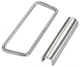anneau métallique plat + clip de serrage pour fixation de sangle