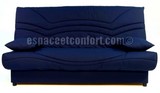 housse de clic-clac tissu bleu marine, housse de banquette lit unie