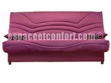 housse de clic-clac tissu unie, housse de clic-clac tissu prune, housse pour clic-clac, housse banquette clic-clac tissu prune uni, housse tissu A452
