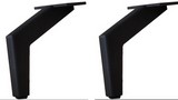 Pieds de canapé en métal NOIR MAT 15 cm