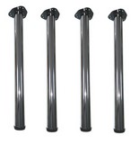 Pieds de table en acier chrome ALASKA / Jeux de 4 pieds